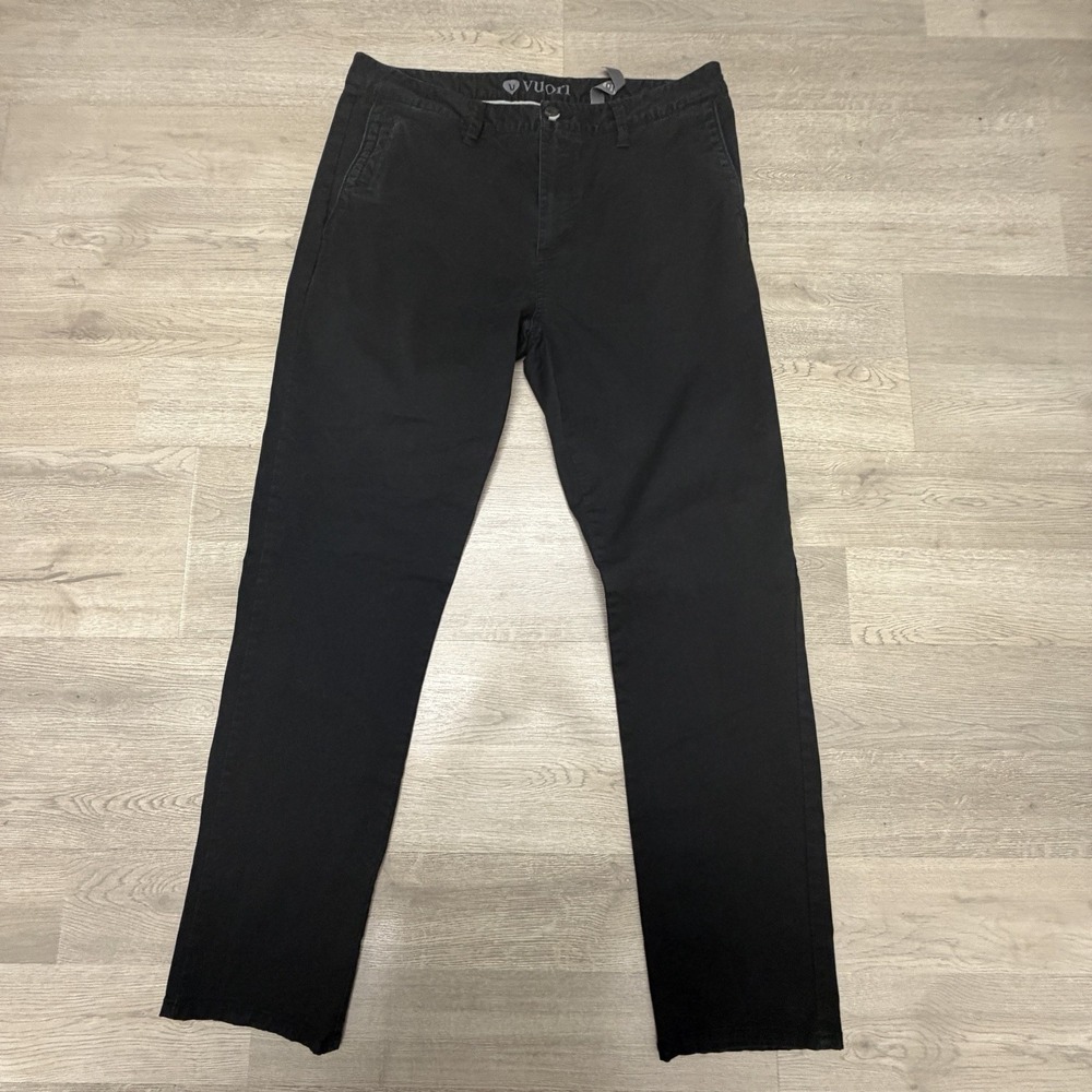Vuori Collins Chino Pants Mens 34x29 Black V433